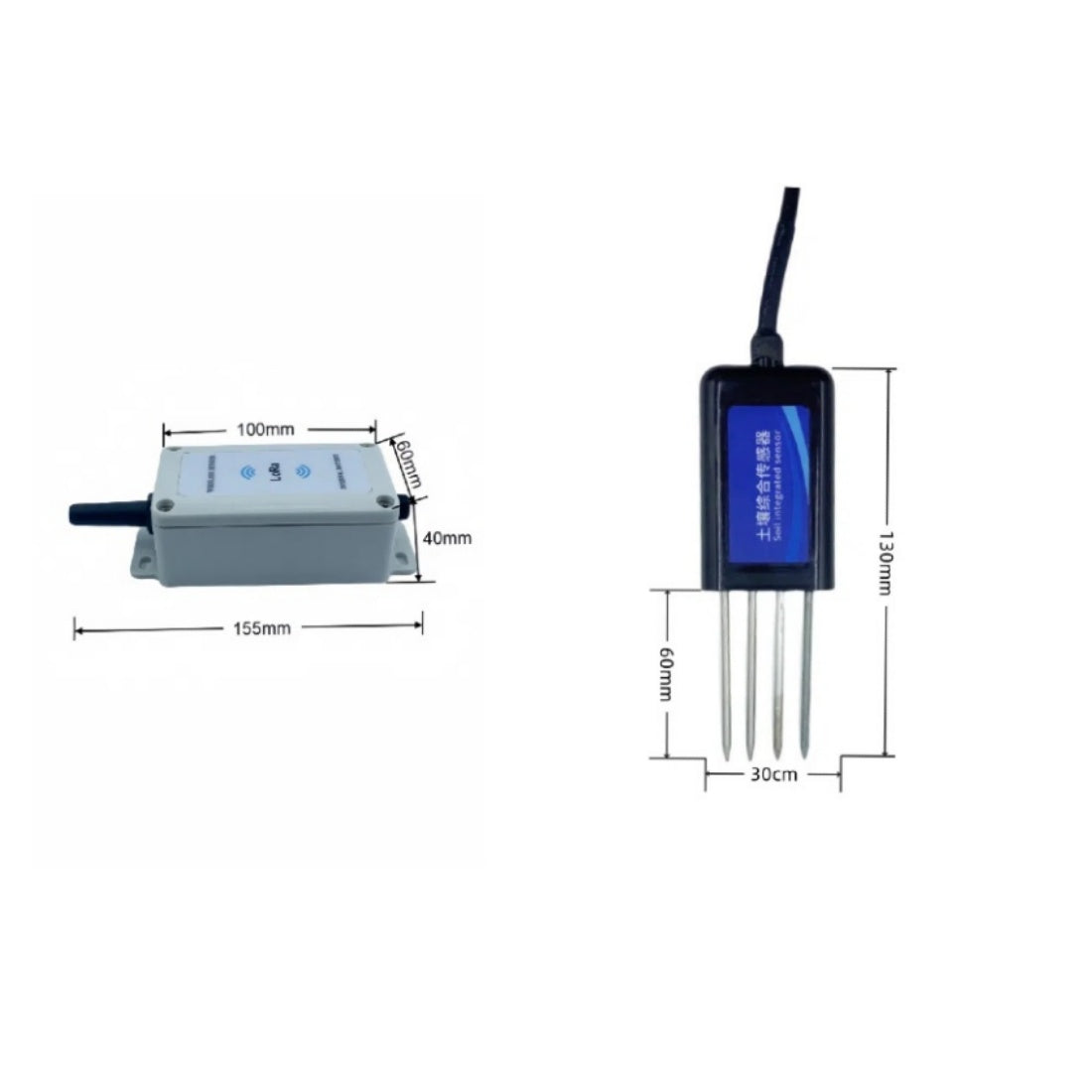 Lora Wireless Soil 8 in 1 Temperature Humidity EC PH Sensors Soil Moisture Conductivity NPK Meter